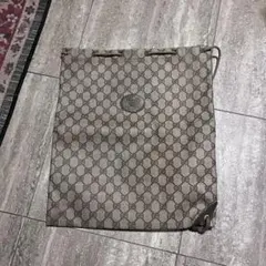 70s 80s GUCCI イタリア製 GG柄 巾着型バック スプリーム