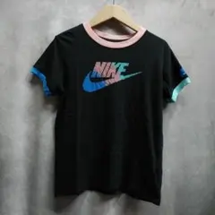 nike　リンガーTシャツ　L　キッズ　子供　黒・ブラック系　00s　y2k