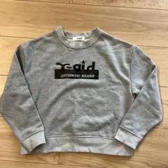 X-girl グレー プリントロゴ クルーネック トレーナー　120