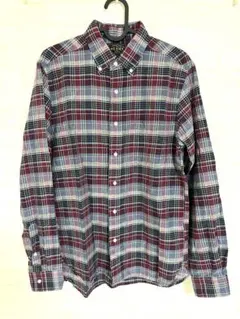 BEAMS PLUS インドマドラス　チェック　ボタンダウン 長袖　シャツ