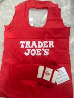 【日本未発売】Trader Joe’s 折り畳みエコバッグ ミニポーチ付き