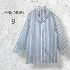 【JANE MORE】　フリル　オープンカラー　シャツ　ブラウス　ストライプのサムネイル