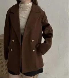 apres jour clair ダブルテーラードジャケット　ブラウン