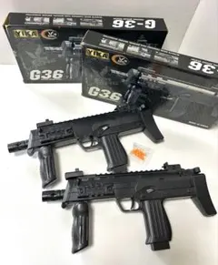 【エアガン】MP7風 YIKA G36 ミニタリー サバイバル 2個セット