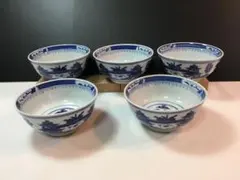 平安 三浦竹泉 青花 山水図 煎茶碗5客 - メルカリ
