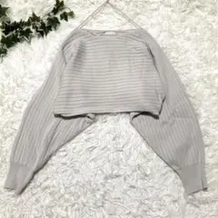 GU ジーユー トップス プルオーバー リブニット クロップド丈 ショート丈