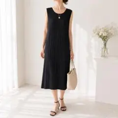 PLEATS PLEASE プリーツプリーズ ノースリーブワンピース ブラック