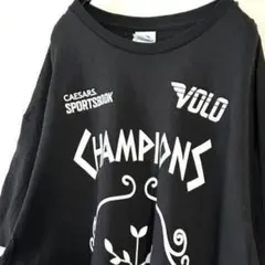 デルタ VOLO チャンピオンズ Tシャツ XL ブラック 黒 古着