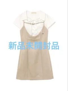 andmary betty layered dress beige - メルカリ