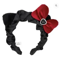 USJ ハローキティ カチューシャ 黒×赤