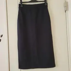 ドライスウェットナローマキシスカート（丈短め)　ブラック　 M スリット入り