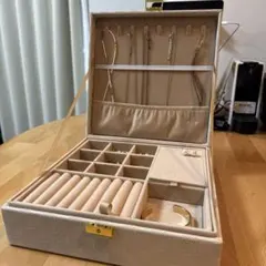 大容量 ジュエリーボックス アクセサリーケース 収納力抜群 PUレザー