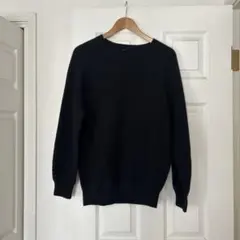 UNIQLO ブラック 3Dクルーネックニット