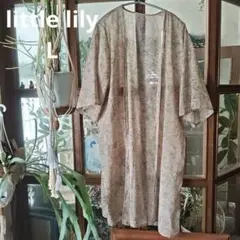 Little lily 花柄ロングカーディガン ベージュ Lのサムネイル