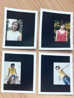 相武紗季・女高中生時期拍立得照片4張組