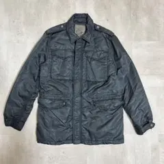 ブラック ダウンジャケット ミリタリージャケット 無骨