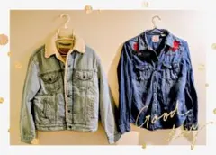 リーバイス　未使用タグ付きボア付きデニムジャケット　刺繍デニムシャツ(おまけ)
