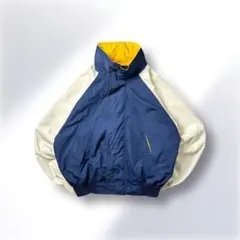 90's'セーリングジャケットMナイロンラグラン 短丈ブルゾンユーロ古着好配色