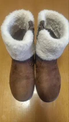 ブラウンファー付きショートブーツ21cm