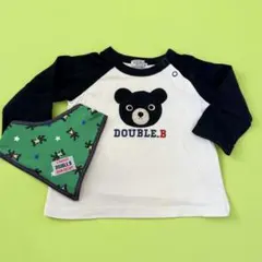 ミキハウス ダブルB ロンT＆スタイ 70-80cm 長袖のサムネイル