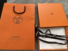 HERMES オレンジショップ袋 小型