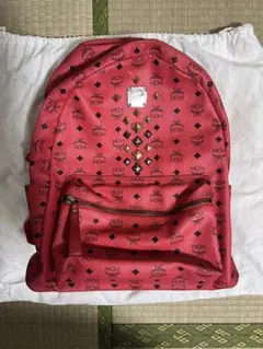 MCM スターク スタッズ リュック バックパック Lサイズ レッド 赤