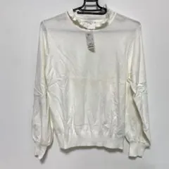 未使用　earth ニットプルオーバー　ホワイト　Sサイズ