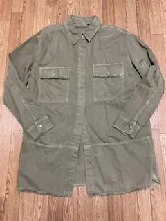 ZARA オリーブグリーン ミリタリー風シャツ ジャケット