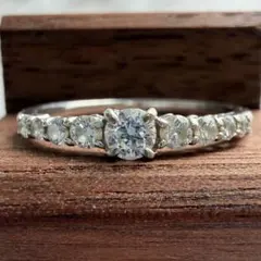 Pt900 D0.29ct D0.15ct ダイヤモンド プラチナ リング - メルカリ