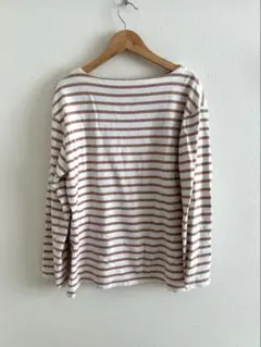 無印良品　ストライプ 長袖 Tシャツ ボートネック