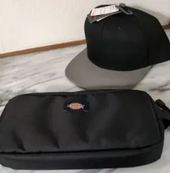 Dickies ×Availブラック ポーチ＆Freesizeキャップ　セット