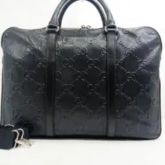 グッチ ビジネスバッグ 2way ショルダー ジャンボGG レザー A4可 黒のサムネイル