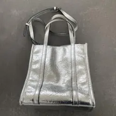 ユナイテッドアローズ　スクエア　トートバッグ　シルバーのサムネイル