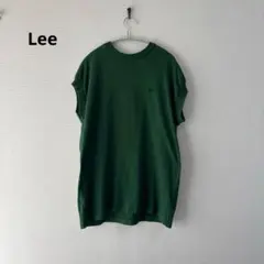 Lee ダークグリーン コットン ノースリーブトップス