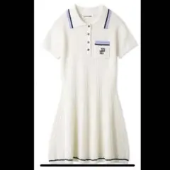 LILY BROWN ニットワンピース 半袖 アイボリー