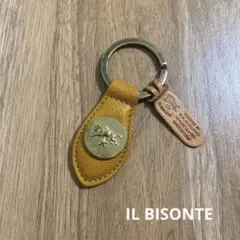 イルビゾンテ レザー キーホルダー キーリング IL BISONTE イエロー