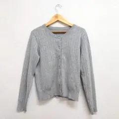 ViS vis ヴィス ビス シンプル リブニットカーディガン グレー M