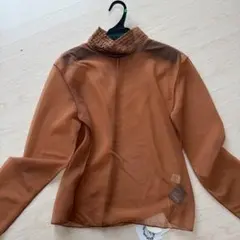 【定価13,000円】オーガンジーシャツ　ブラウン　ヤマダヤ　Ample　Mのサムネイル