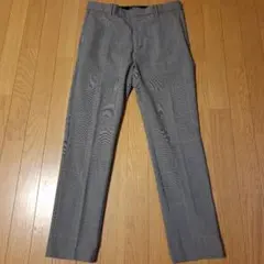 H&M　　　ブラウンチェック柄 スラックス