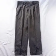 ビンテージ古着 USA製 90s 3タック 織柄 クラシック ワイドスラックス