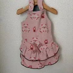 小型犬用 ピンクのフリルドレス