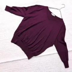 【極美品】ナチュラルビューティーベーシック ウール100% ドルマンニット M