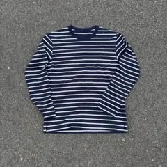 OLD UNIQLO ロンT ボーダー ネイビー× ホワイト y2k M