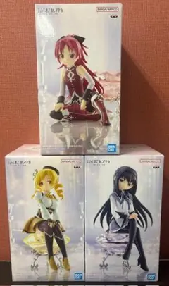 魔法少女まどか☆マギカ 佐倉杏子 暁美ほむら 巴マミ フィギュア 3体セット