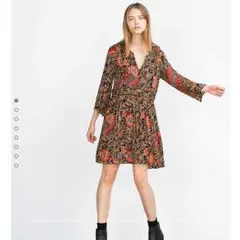 Zara プリントドレス ワンピース 夏