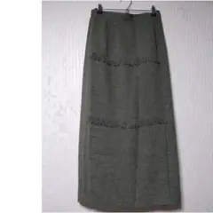 【タグ付】日本製★ロングスカート★カーキグリーン★☆