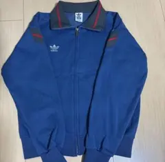 90s adidas トラックジャケット デサント製 トレフォイル 刺繍ロゴ Mのサムネイル
