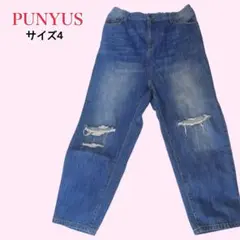 PUNYUS プニュズ ダメージデニム ワイド サイズ4 大きいサイズのサムネイル