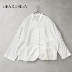 BEARDSLEY コットンシャツジャケット F ホワイト ゆったり 羽織りのサムネイル