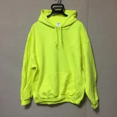 新品 GILDAN ギルダン カブリパーカー ネオンイエロー L